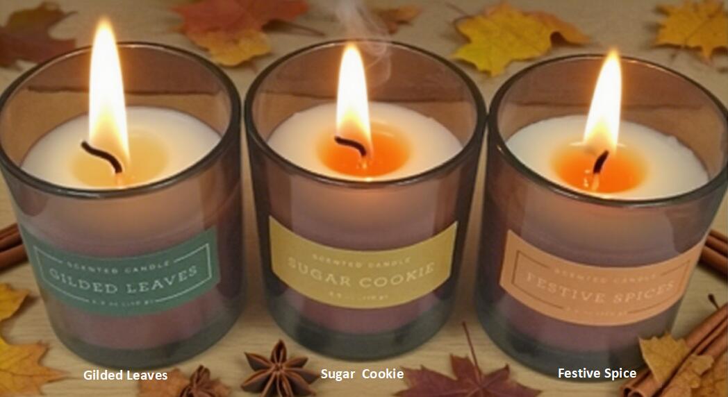 Color Sprayed Glass Candle